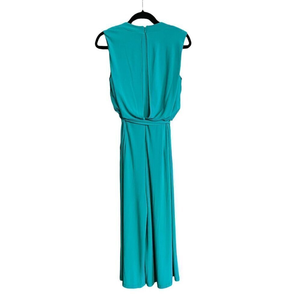 Women's Size 10  Harper Rose Sleeveless Wide-Leg Cropped Green Jumpsuit - Picture 5 of 13
